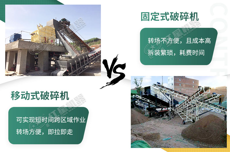 流動粉碎石機(jī)，可以隨時轉(zhuǎn)場停車生產(chǎn)的破碎生產(chǎn)線
